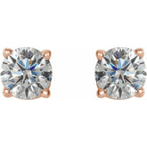 14K Rose 1/2 CTW Natural Diamond Earrings